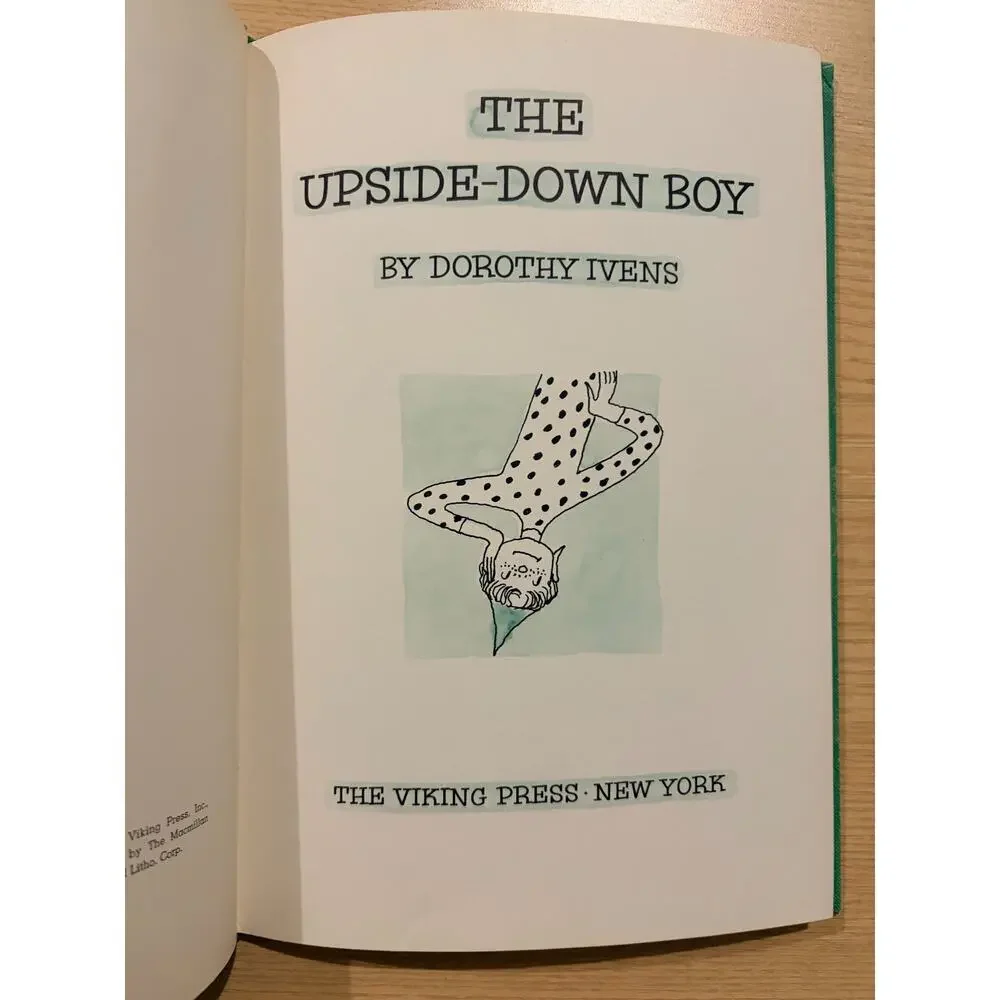 The Upside-Down Boy Book Vintage Illustrated Children’s Hardcover 1st Edition
